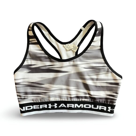 Under Armour Heat Gear Compression Sports Bras Black & White Size Small Tank Top - Picture 1 of 5